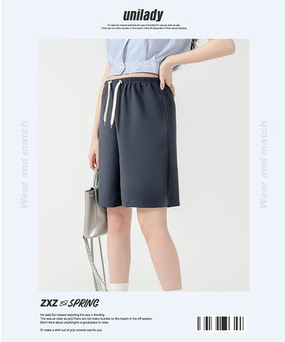 Shorts Premamá Cortos de Cintura Alta Pierna Ancha Verano Ligero - Image 20