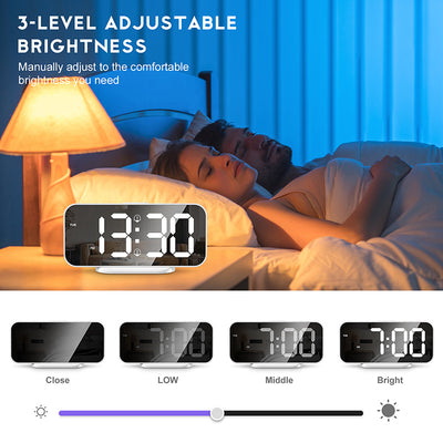 Reloj Despertador LED Cuadrado de Escritorio - Image 20
