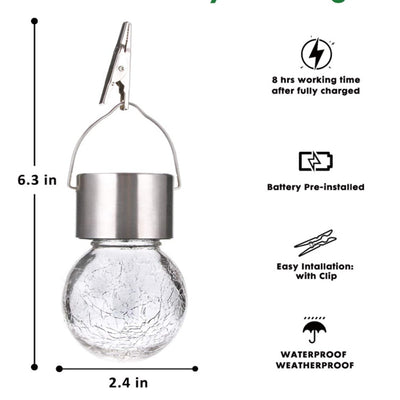 Lámpara Solar de Cristal para Exterior - Image 10