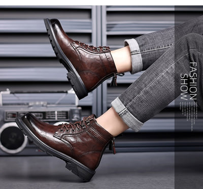 Botas de Trabajo Estilo Británico en Cuero - Calzado Profesional Versátil - Image 37