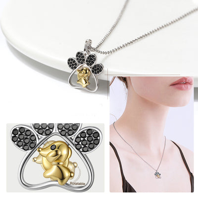 Collar de Oro 14K con Perro Calado - Diseño Cartoon Elegante - Image 5