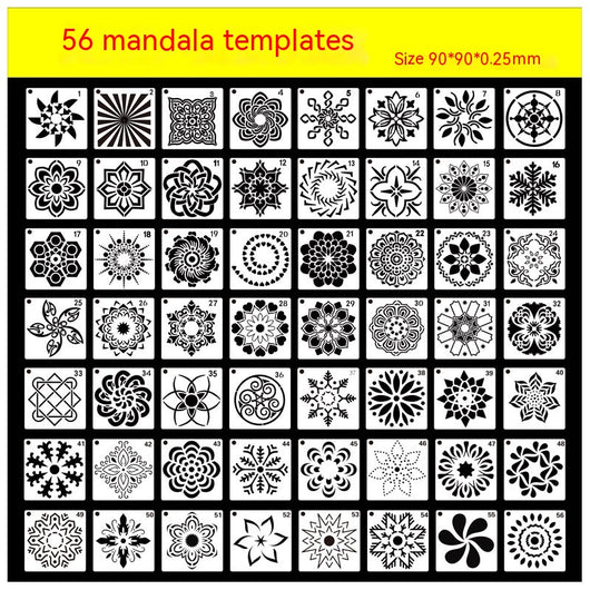 Plantilla de Pintura Mandala 36 Diseños - Estarcido Hueco para Pintura en Spray - Image 3