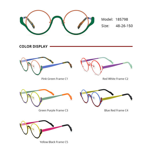 Lentes Redondos de Titanio Ultraligero en Colores Vibrantes - Image 2