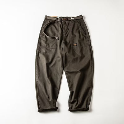 Pantalones Casuales Retro Americanos Talla Grande Rectos y Holgados - Image 8