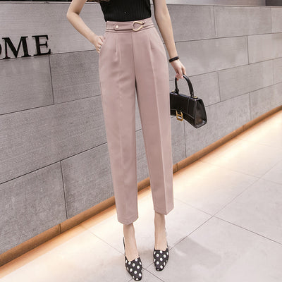 Pantalón Cropped Talle Alto Slim Fit Casual para Mujer - Primavera - Image 3