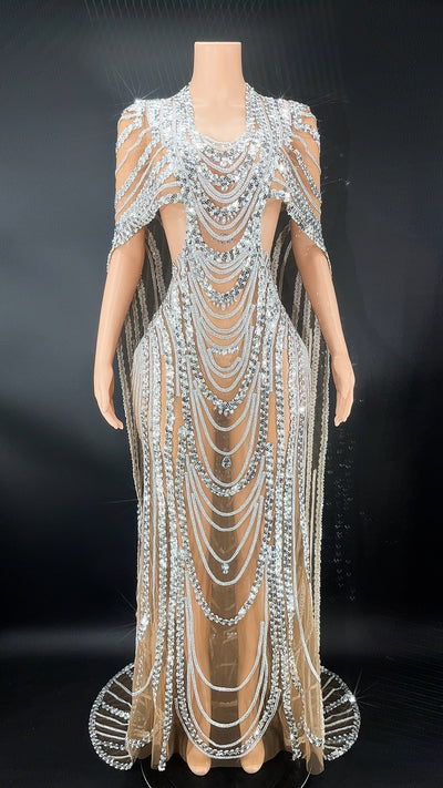 Vestido de Noche Elegante con Lentejuelas Brillantes - Image 7