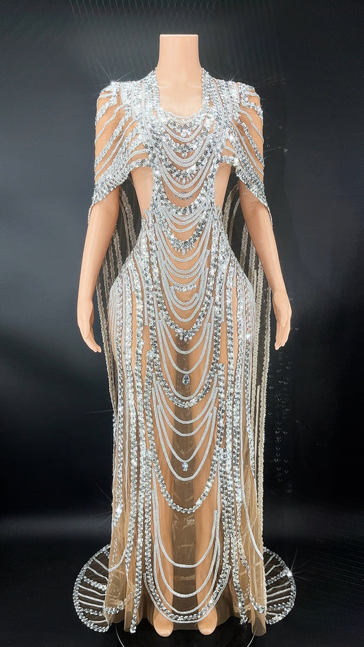 Vestido de Noche Elegante con Lentejuelas Brillantes - Image 7