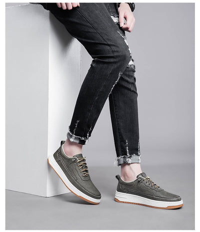 Zapatos Casuales de Cuero Genuino con Suela Gruesa - Diseño Retro Artesanal - Image 27