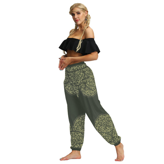 Pantalones Yoga Sueltos con Estampado Étnico y Cintas en Tobillos para Mujer - Image 21