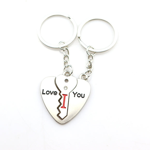Chaveiro de Metal para Casais - Presente Dia dos Namorados com Carta de Amor