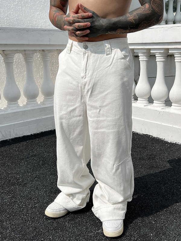 Pantalones Vaqueros Clásicos de Corte Recto - Estilo Retro Atemporal