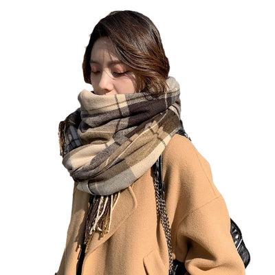Bufanda Escocesa Gruesa para Mujer - Abrigo Invierno Largo y Cálido - Image 12