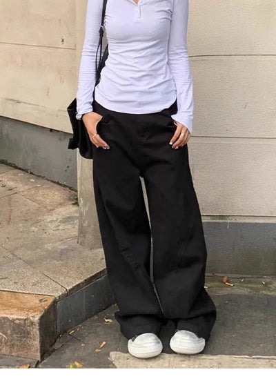 Pantalones Vaqueros Black Machete Retro Cintura Alta Recta para Mujer - Image 10