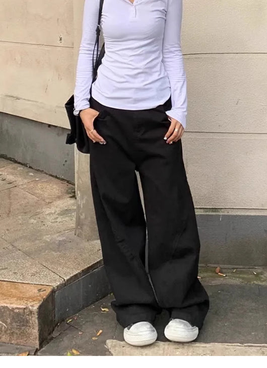 Pantalones Vaqueros Black Machete Retro Cintura Alta Recta para Mujer - Image 10