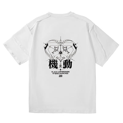 Camiseta Suelta Casual con Estampado de Viento - Manga Corta Funcional - Image 16