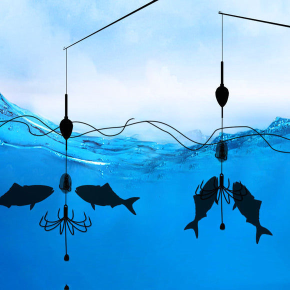 Juego Completo de Anzuelos de Pesca con Anclajes de Tres Púas