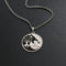 Collar Colgante Vintage Cabeza de Lobo Árbol de la Vida para Hombre