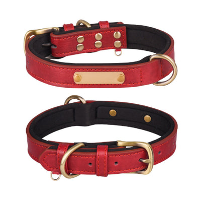 Collar Respirable de Cuero Retro con Correa para Perro - Image 4