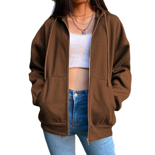 Chamarra Suelta de Cierre para Mujer - Estilo Urbano - Image 5