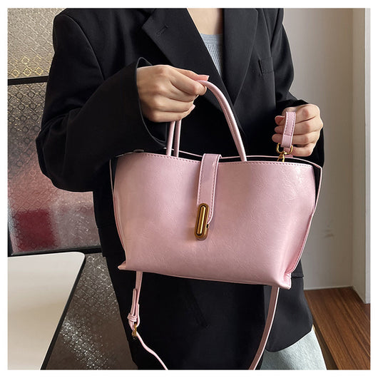 Bolso Bucket de Cuero Encerado Elegante y Portátil - Image 44