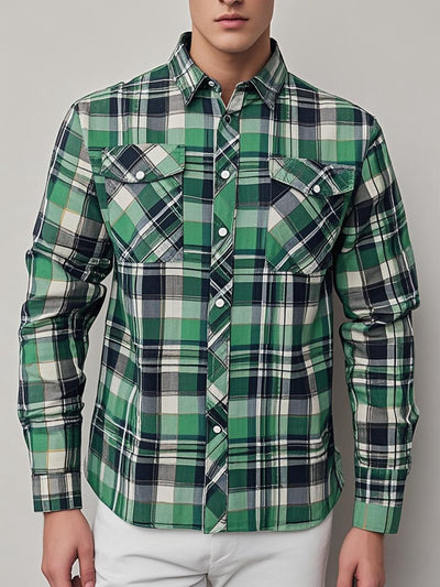 Camisa de Manga Larga con Solapa Elegante para Hombre - Image 12
