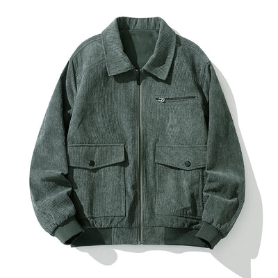 Abrigo de Pana Estilo Coreano Japonés con Solapa - Uniforme Moderno - Image 9