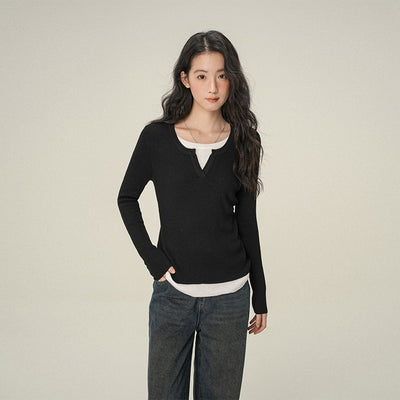 Blusa Interior Térmica Cuello V Manga Larga para Mujer - Image 4