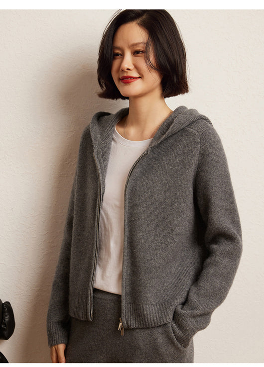 Cardigan Hoodie de Cachemira para Mujer con Cierre - Image 12