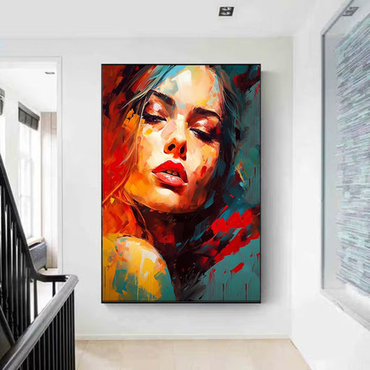 Cuadro Abstracto de Mujer Elegante al Óleo - Pintura Hecha a Mano para Decoración Moderna - Image 5