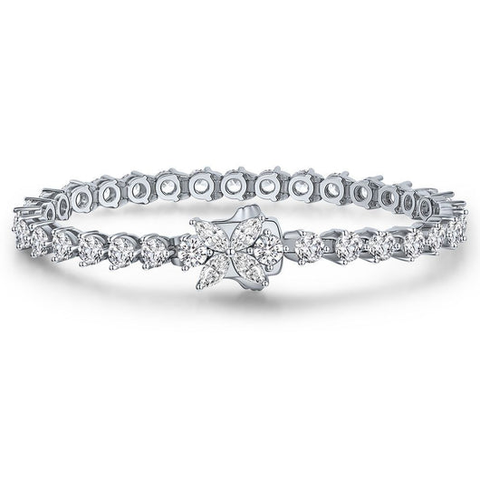Pulsera de Plata Esterlina 925 con Diamantes de Imitación de Alto Brillo - Image 8