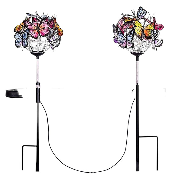 Luz Solar Mariposa RGB Impermeable para Exterior