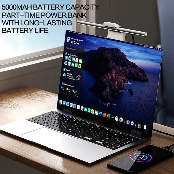 Lámpara LED Portátil para Notebook con Protección Ocular y Power Bank