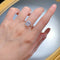 Anillo de Diamante Cuadrado Blanco en Plata 925 con Cuatro Garras