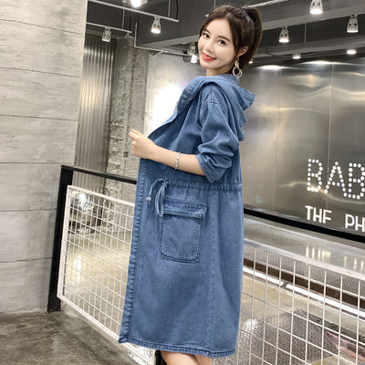 Cardigan Abrigo Trench con Capucha para Mujer - Manga Larga - Image 11