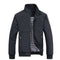 Chaqueta Casual de Cuello Parado Slim Fit Gris