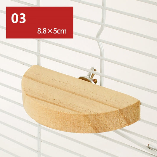 Plataforma de Madera Natural con Columpio y Cerca para Hámster - Image 16