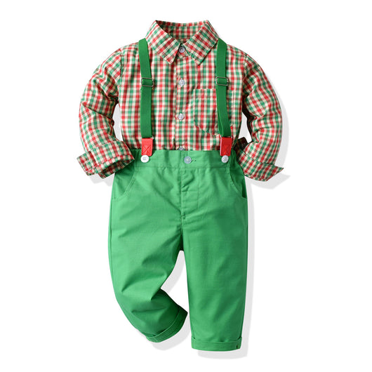 Conjunto Infantil: Camisa de Cuadros y Overol para Niño - Image 7