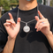 Dije Hip Hop Personalizado Giratorio con Letras y Circonitas Micro Incrustadas