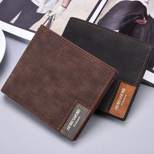 Billetera Delgada Casual para Hombre con Patrón Canvas - Image 11
