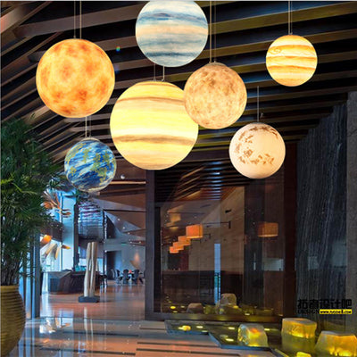 Lámpara Colgante Luna Estilo Industrial Nórdico