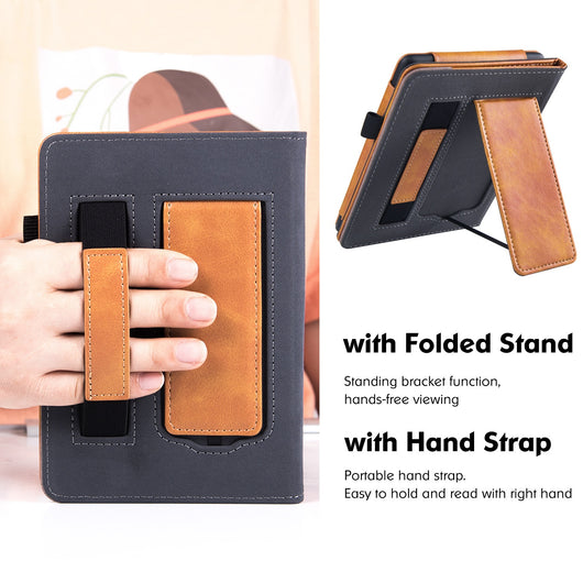 Funda de Cuero con Soporte de Muñeca para Kindle Paperwhite 11 - Image 36