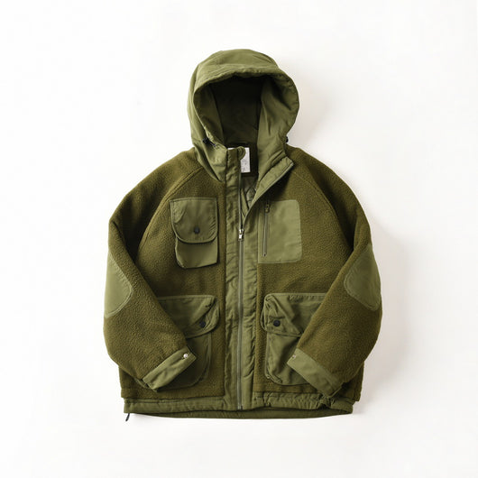 Chaqueta Acolchada Suelta de Polar Grueso Multicolor para Hombre - Image 5