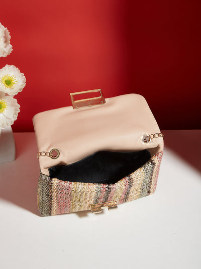 Bolsa Bandolera Cuadrada de Paja con Cierre de Candado - Image 33