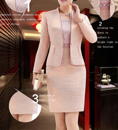 Traje de Madre Elegante en Color Sólido para Bodas - Image 6