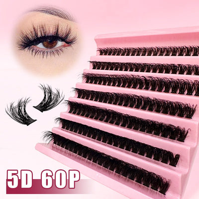 Pestañas Postizas 5D Voluminosas 40/60 con Adhesivo Termofusible