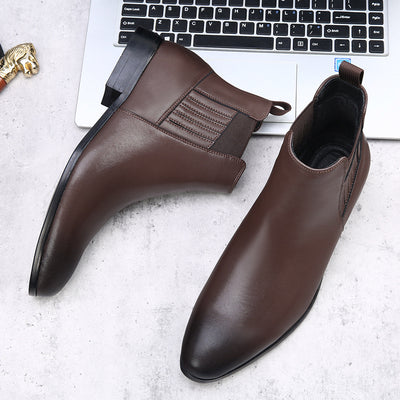 Botas Chelsea Puntiagudas Retro Británicas para Hombre - Image 6