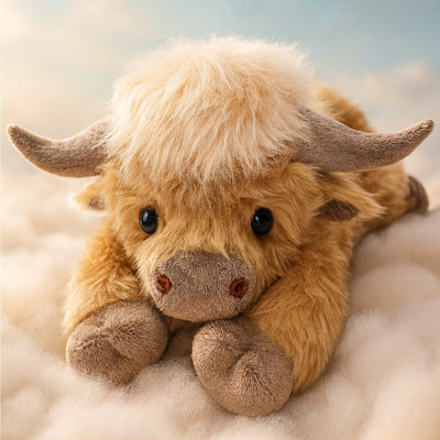 Peluche Vaca Highland Cartoon - Juguete Suave para Niños