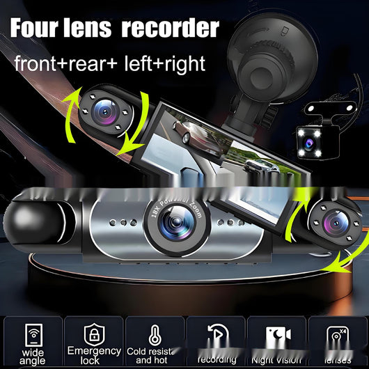 Cámara de Tablero 4 Lentes Full HD con Visión Trasera - Image 11