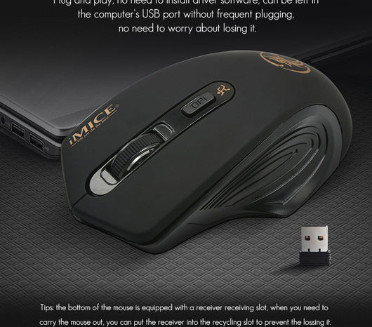 Ratón Inalámbrico Silencioso 2.4G con 4 Botones para Oficina y Gaming - Image 12