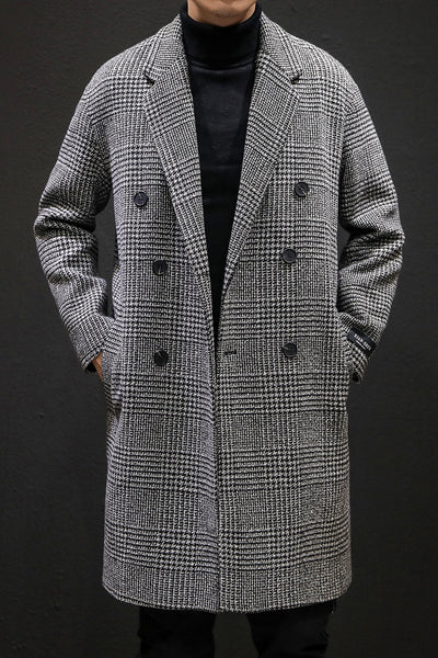 Abrigo Cuadros Slim Fit - Gabardina Larga Elegante - Image 12